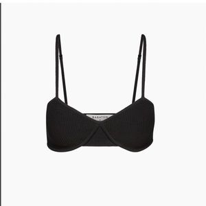 Aritzia Babaton Sculpt Knit Bra Top Black Size US Medium